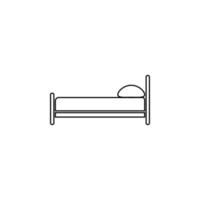 bed vector icon illustration