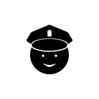 face of a policeman vector icon illustration