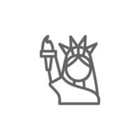 Statue of liberty vector icon illustration