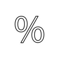 percent sign vector icon illustration