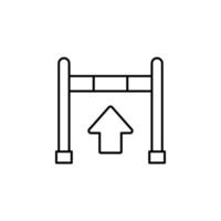 fence, limit, sport, arrow vector icon illustration
