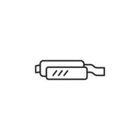 muffler vector icon illustration