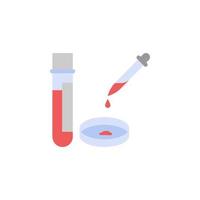 química, sangre prueba color vector icono ilustración