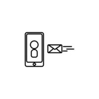 receive a message to the phone vector icon illustration