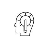 idea in head vector icon illustration