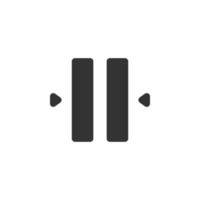 continuous line road isolated simple vector icon illustration