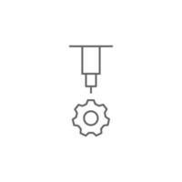 Machinery, 3d printing vector icon illustration