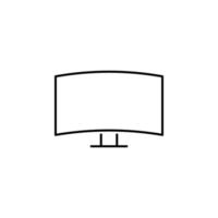 tv, curve vector icon illustration