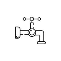 tap, water flow vector icon illustration