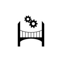 bridge and mechanism vector icon illustration