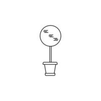 a tree in a pot vector icon illustration