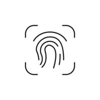 fingerprint, scan vector icon illustration