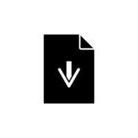 arrow on document vector icon illustration