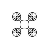 propeller, quadcopter, drone vector icon illustration