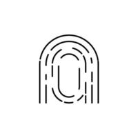 fingerprint vector icon illustration