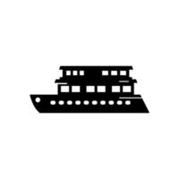 Water transport, cruise ship vector icon illustration