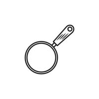 iron pan, roti maker, cookware vector icon illustration