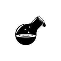 flask with liquid vector icon illustration