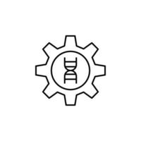 gear, DNA setting vector icon illustration