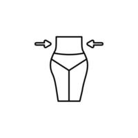 slim waist vector icon illustration