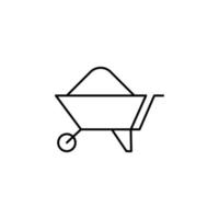 wheelbarrow vector icon illustration