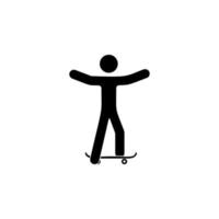 man on skateboard vector icon illustration