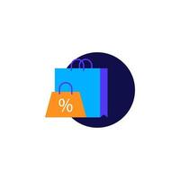 Discount, shopping vector icon illustration