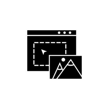 web desarrollo, contenido colocación vector icono ilustración