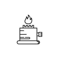 burning, candle vector icon illustration