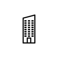 Building hotel busines centre vector icon illustration