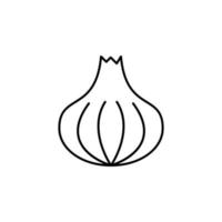 garlic line vector icon illustration