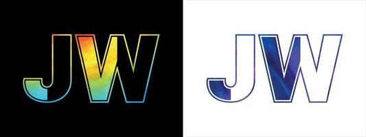 Initial letter JW logo Icon vector design template. Premium luxurious logotype for corporate business identity