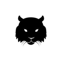 head of lioness silhouette vector icon illustration