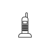 radio telephone line vector icon illustration