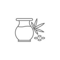 Cannabis, marijuana vector icon illustration