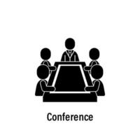 Team work, conference, meeting, team, users vector icon illustration