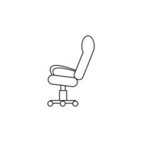 office chair on wheels vector icon illustration