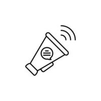 chat bubble, megaphone vector icon illustration