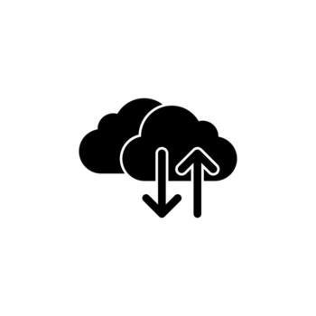 Web development, cloud computing vector icon illustration