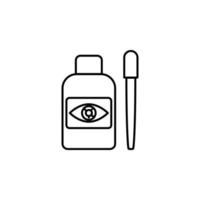 eye drops line vector icon illustration