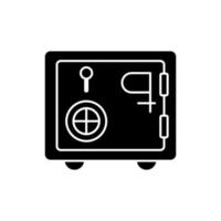 banco, depósito, seguro, seguridad, caja fuerte vector icono ilustración