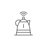 smart kettle vector icon illustration