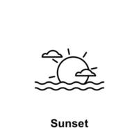 Sunset vector icon illustration