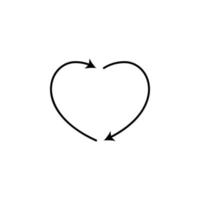 heart flow vector icon illustration