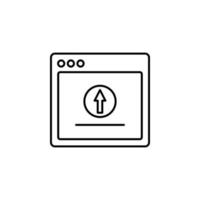 browser upload webpage vector icon illustration