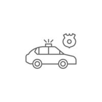Automobile, police vector icon illustration