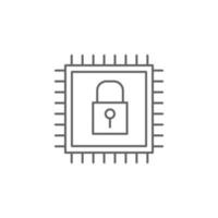 security, chip vector icon illustration