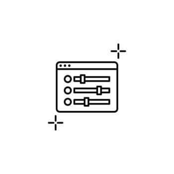 Settings website buttons vector icon illustration