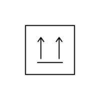 side up, box vector icon illustration