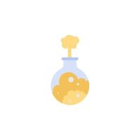 Chemistry, beaker color vector icon illustration